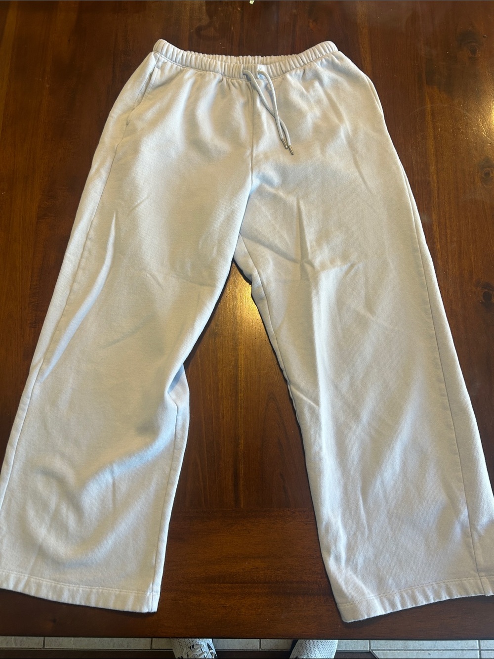 PINK Victoria's Secret Light Blue Sweatpants with Drawstring